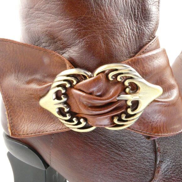 L'Artiste by Spring Step Sprint Step Natia Leather Ankle Boots Brown Women's :9 - Picture 8 of 14